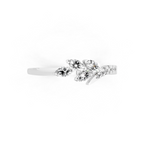 Elegant Marquise Cut Lab Grown Diamond Leaf Design Wedding Ring for Women