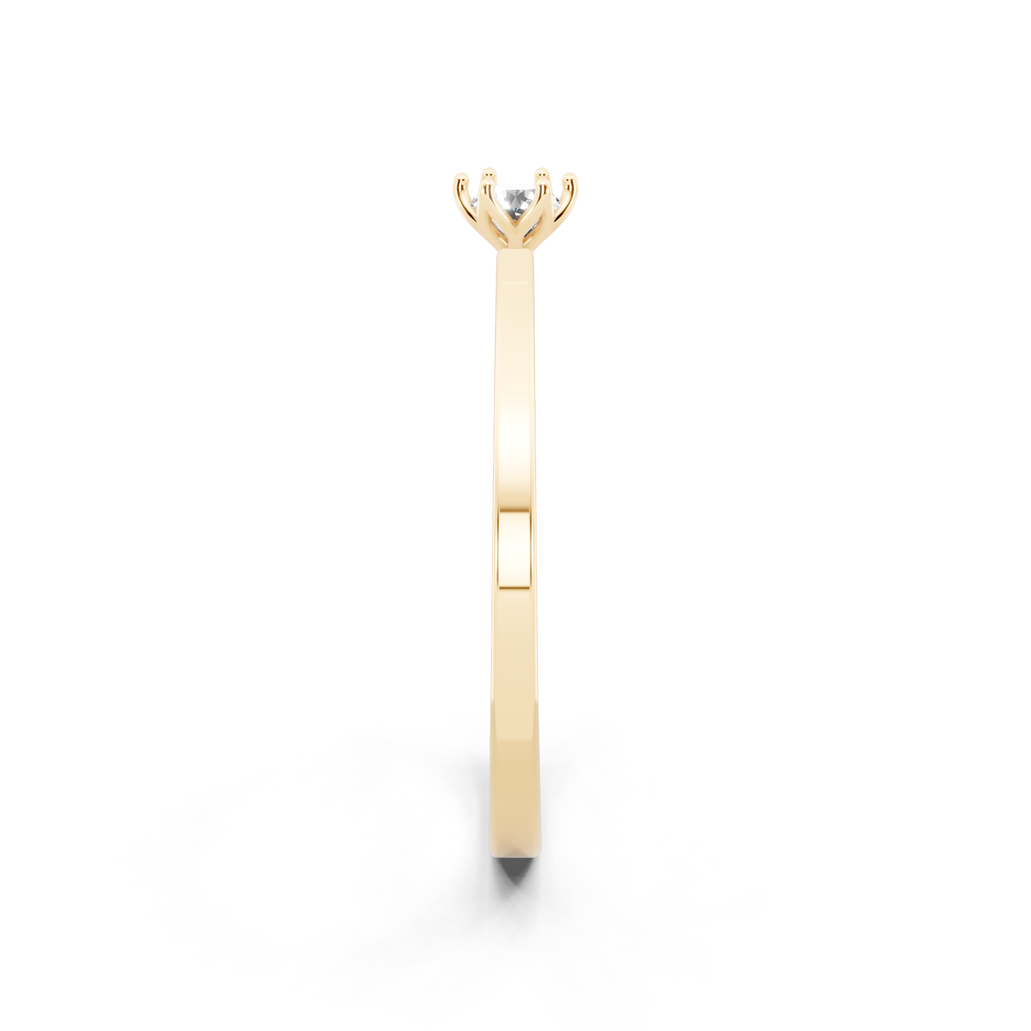 Minimal Round Brilliant Lab Grown Diamond Solitaire Ring