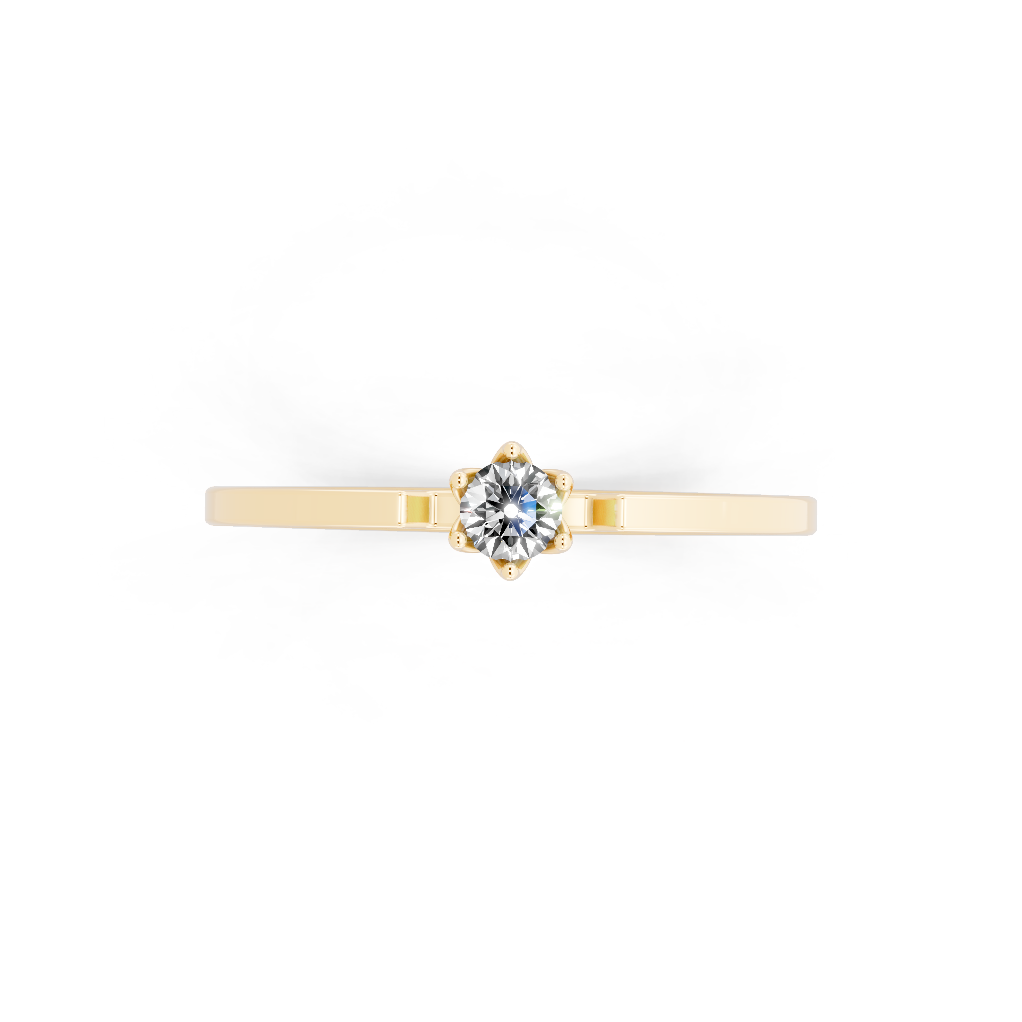 Minimal Round Brilliant Lab Grown Diamond Solitaire Ring