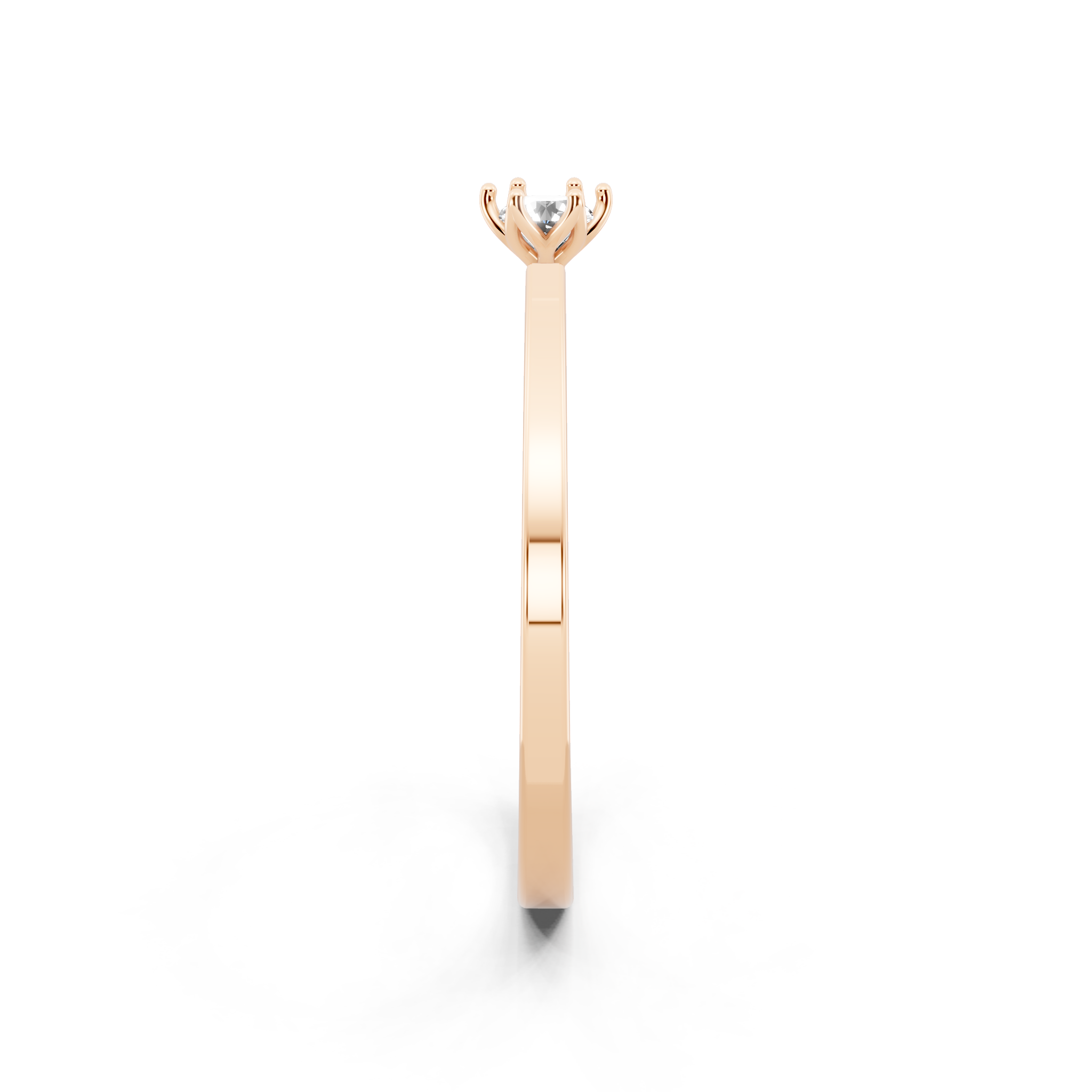 Minimal Round Brilliant Lab Grown Diamond Solitaire Ring