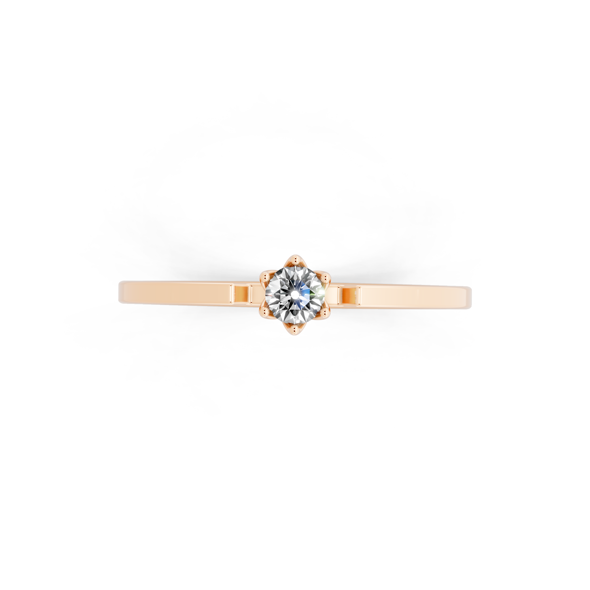 Minimal Round Brilliant Lab Grown Diamond Solitaire Ring