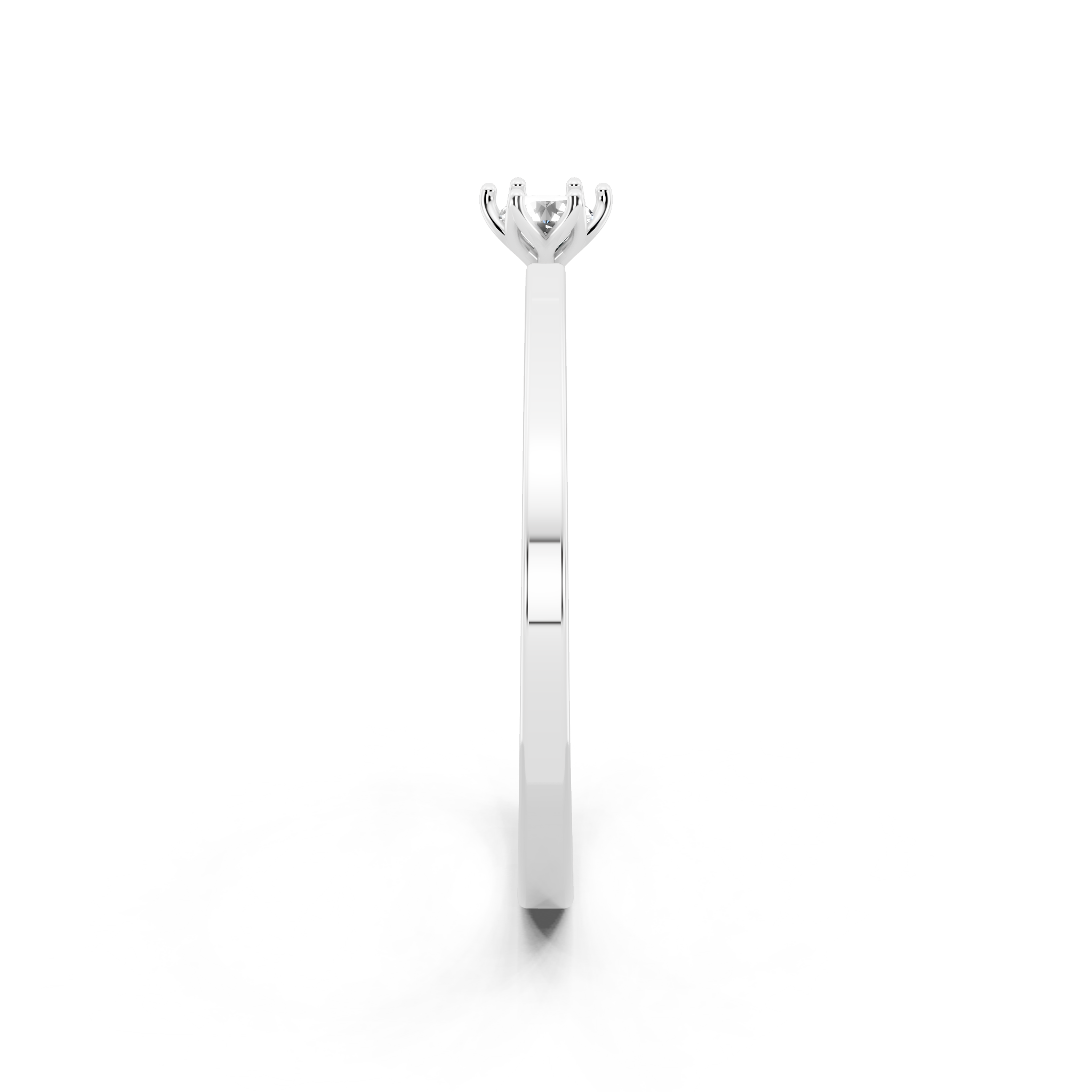 Minimal Round Brilliant Lab Grown Diamond Solitaire Ring