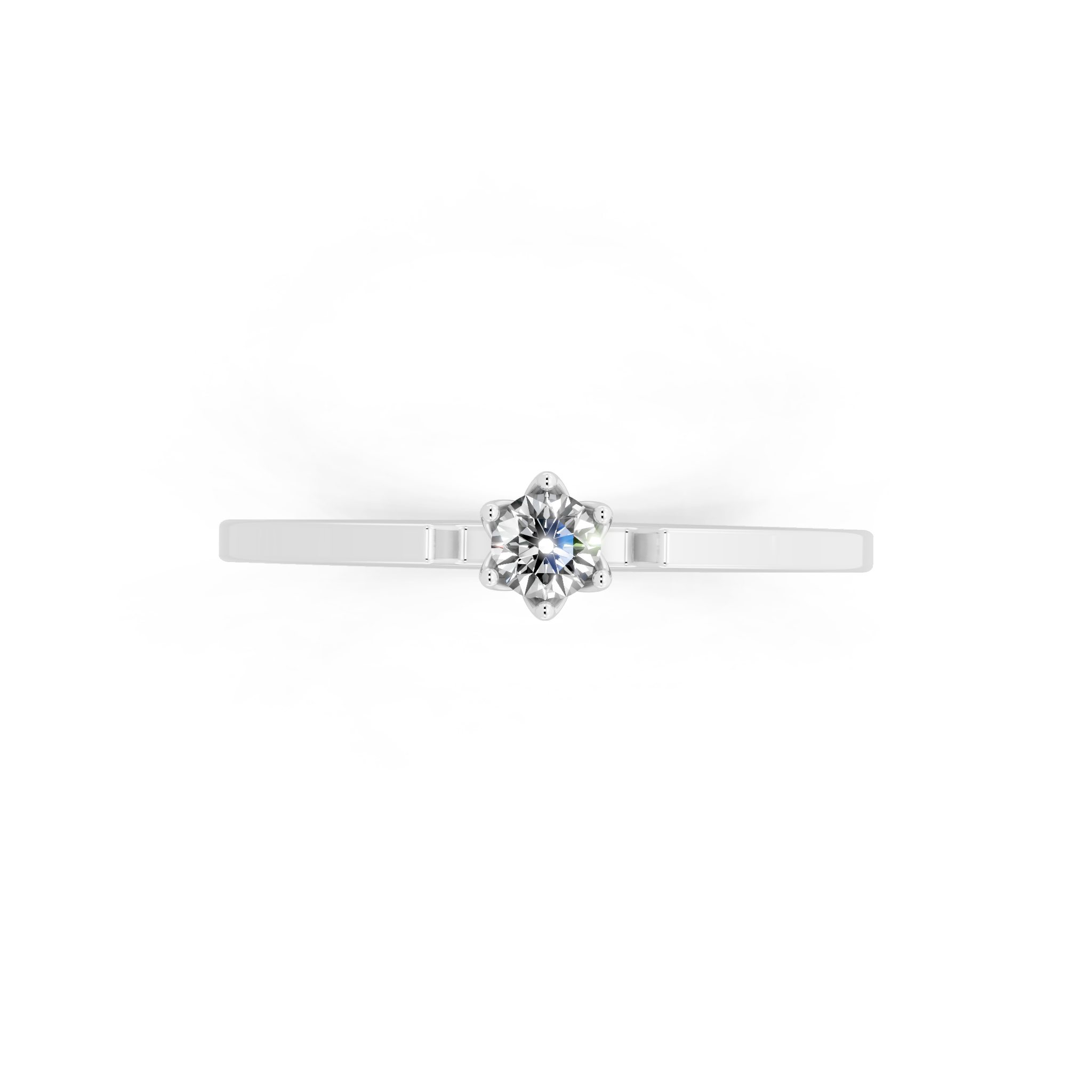 Minimal Round Brilliant Lab Grown Diamond Solitaire Ring