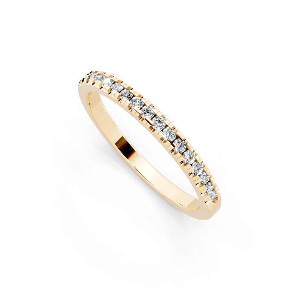 Simple Round Brilliant Lab Grown Diamond Stacking Ring for Girlfriend