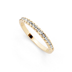 Simple Round Brilliant Lab Grown Diamond Stacking Ring for Girlfriend