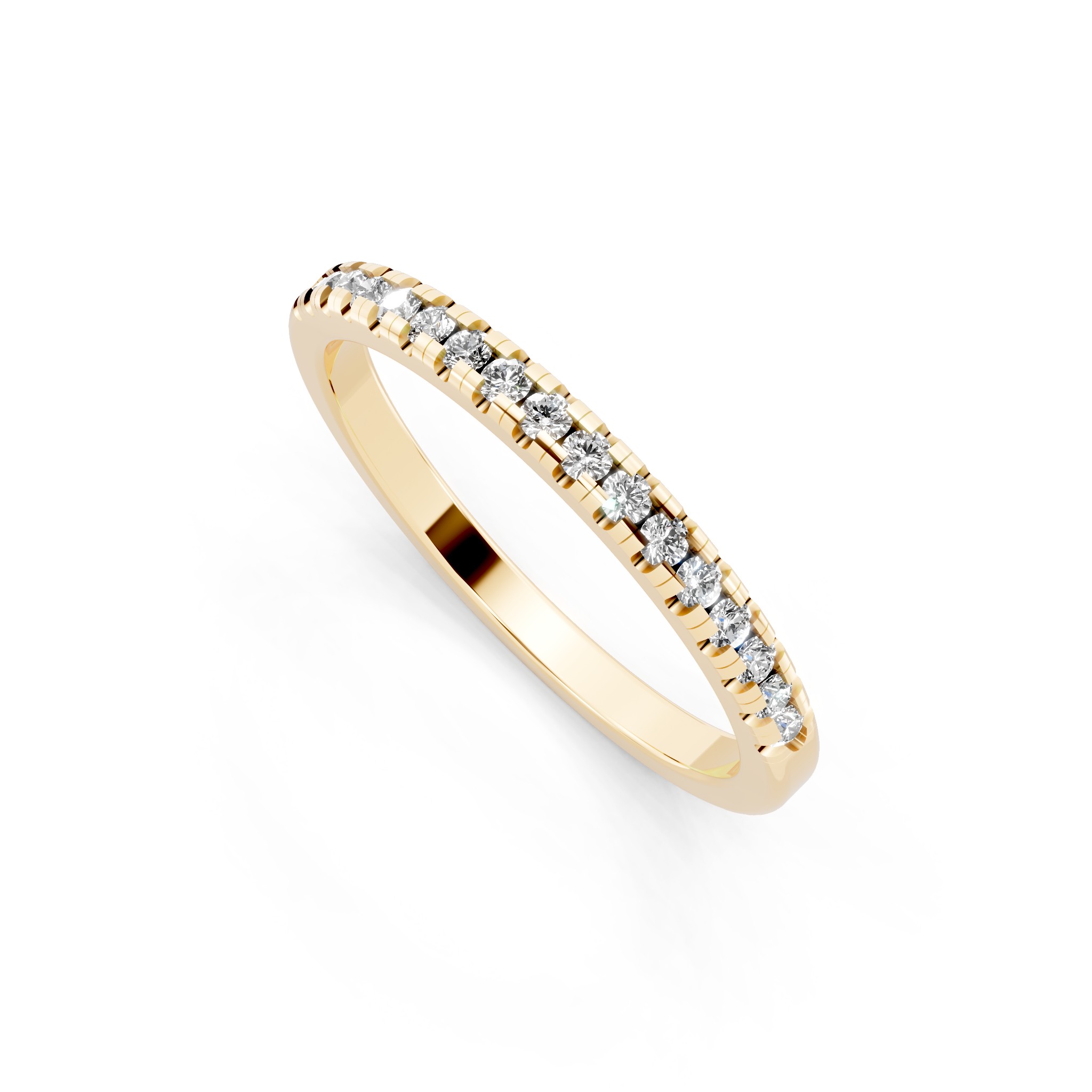 Simple Round Brilliant Lab Grown Diamond Stacking Ring for Girlfriend