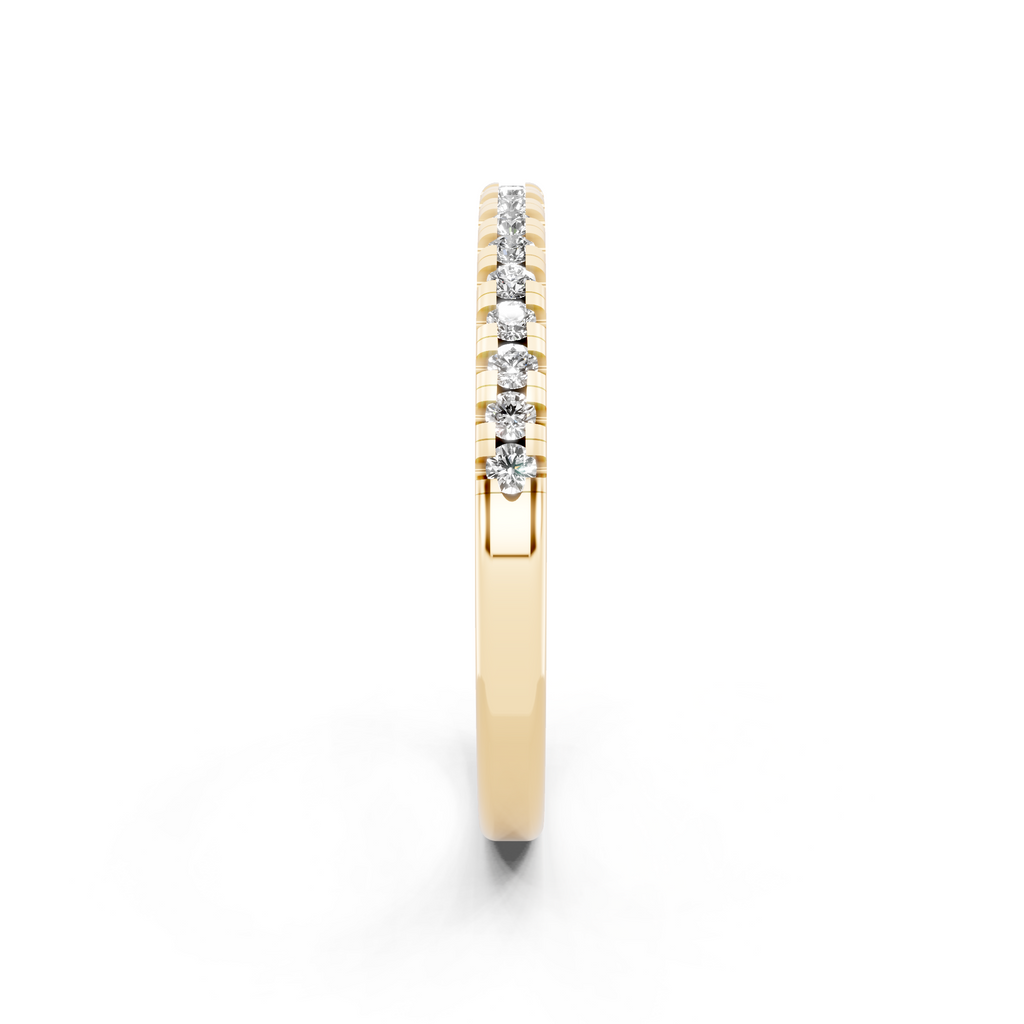 Simple Round Brilliant Lab Grown Diamond Stacking Ring for Girlfriend