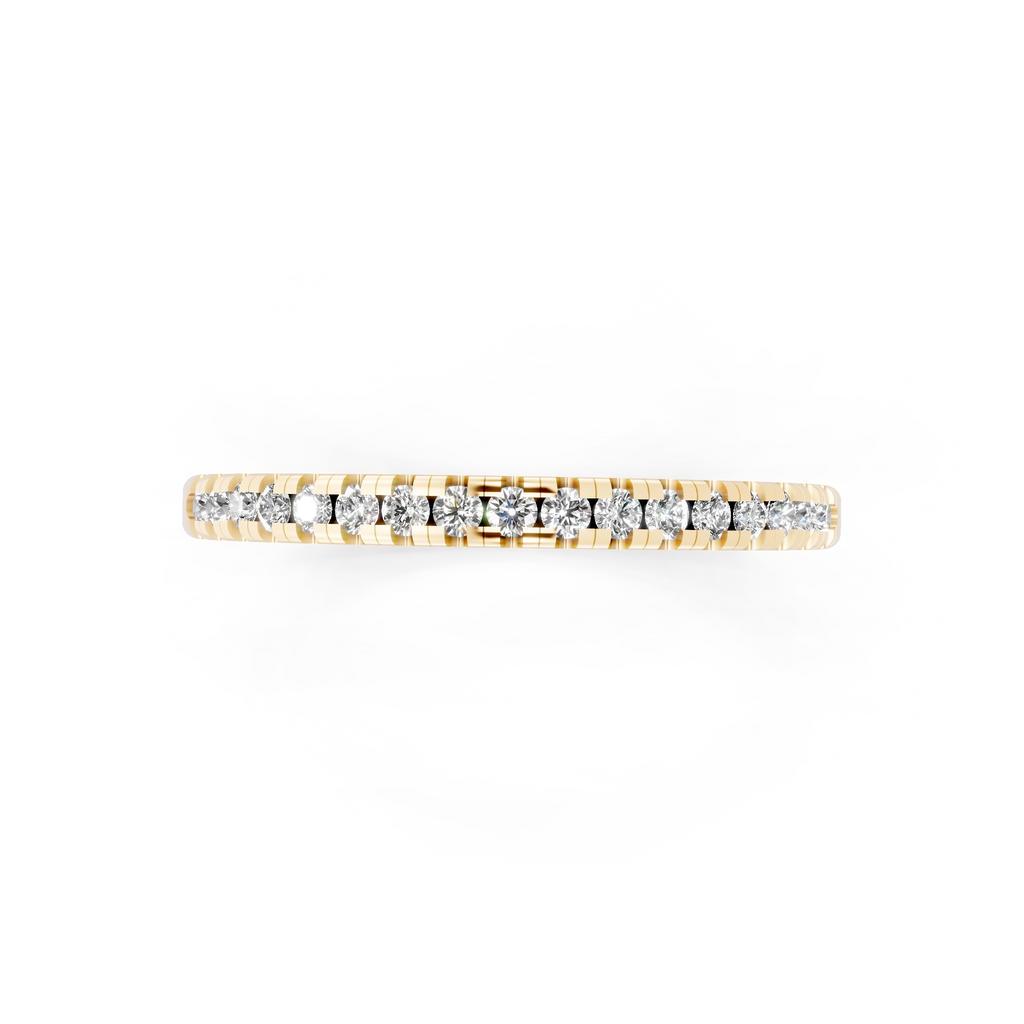 Simple Round Brilliant Lab Grown Diamond Stacking Ring for Girlfriend