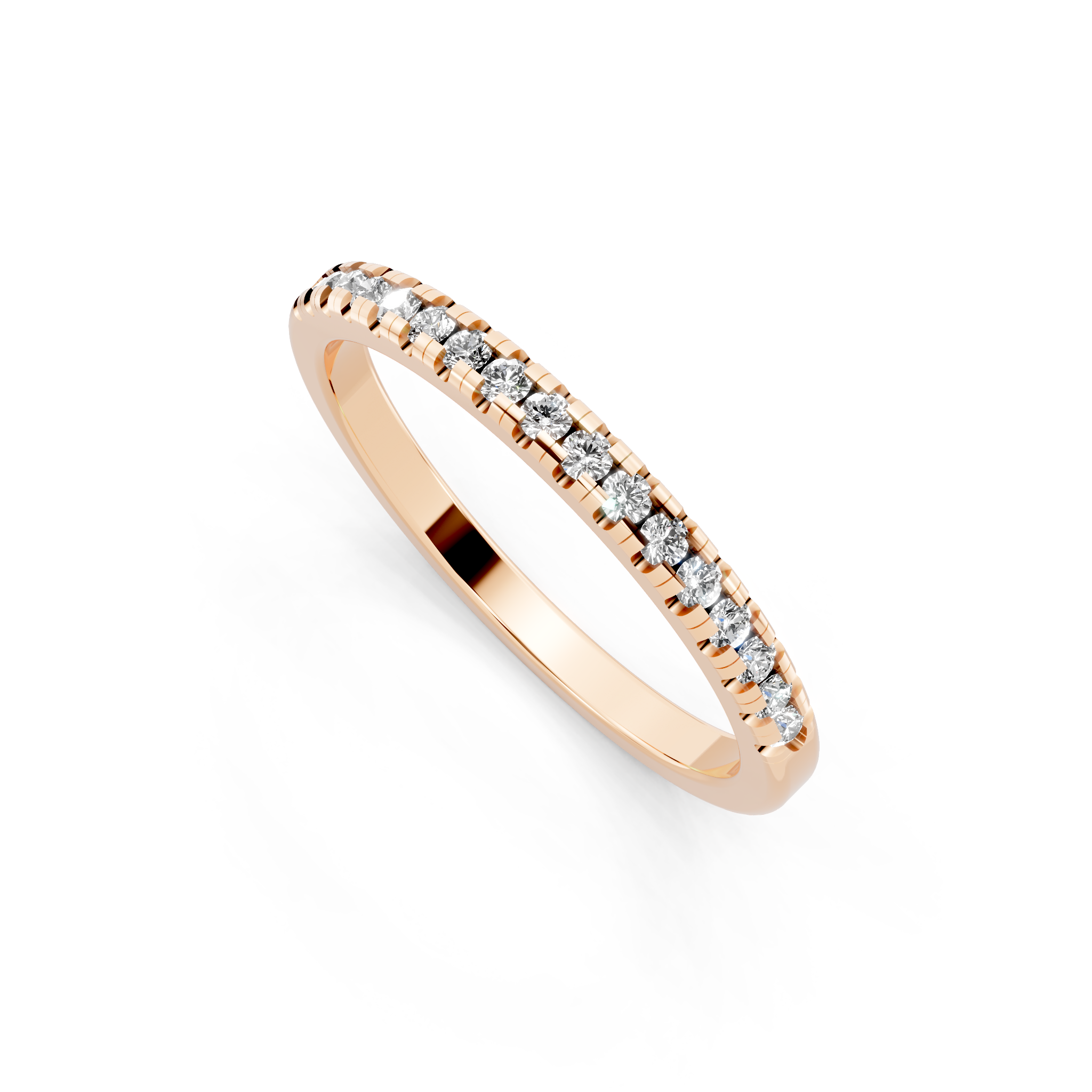 Simple Round Brilliant Lab Grown Diamond Stacking Ring for Girlfriend