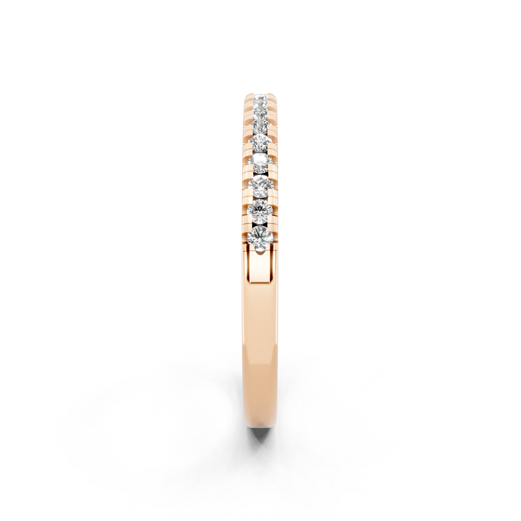 Simple Round Brilliant Lab Grown Diamond Stacking Ring for Girlfriend