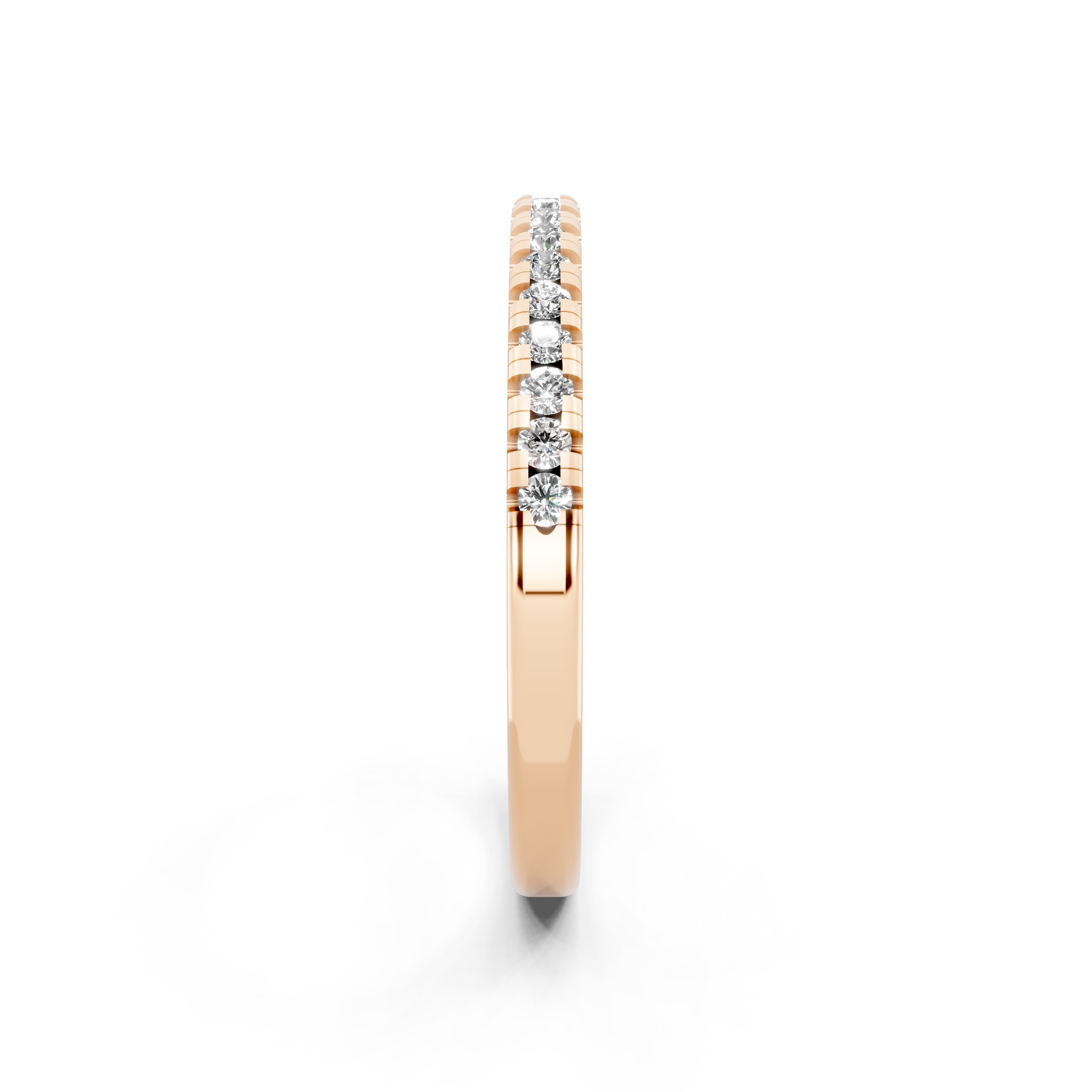 Simple Round Brilliant Lab Grown Diamond Stacking Ring for Girlfriend