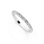 Simple Round Brilliant Lab Grown Diamond Stacking Ring for Girlfriend
