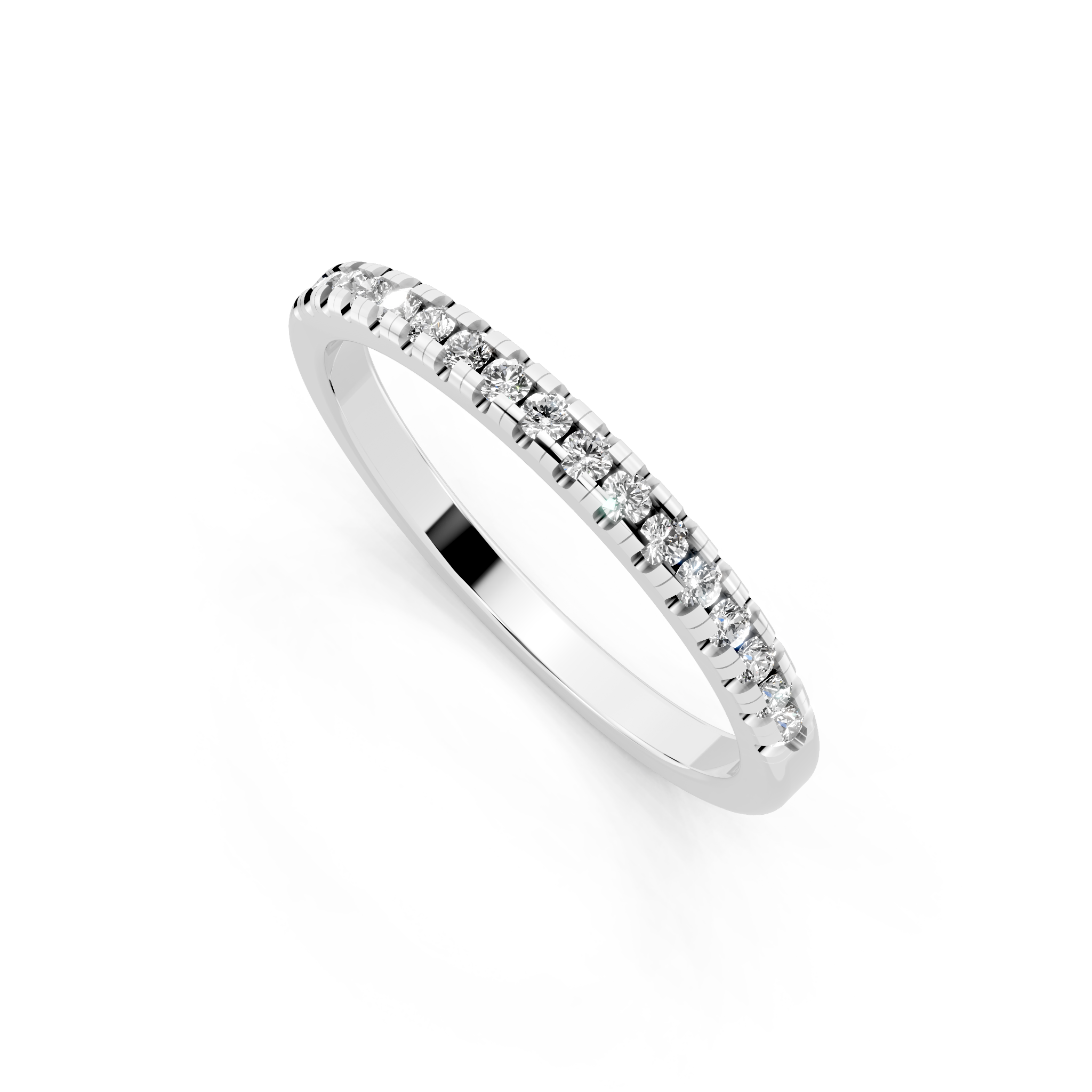 Simple Round Brilliant Lab Grown Diamond Stacking Ring for Girlfriend