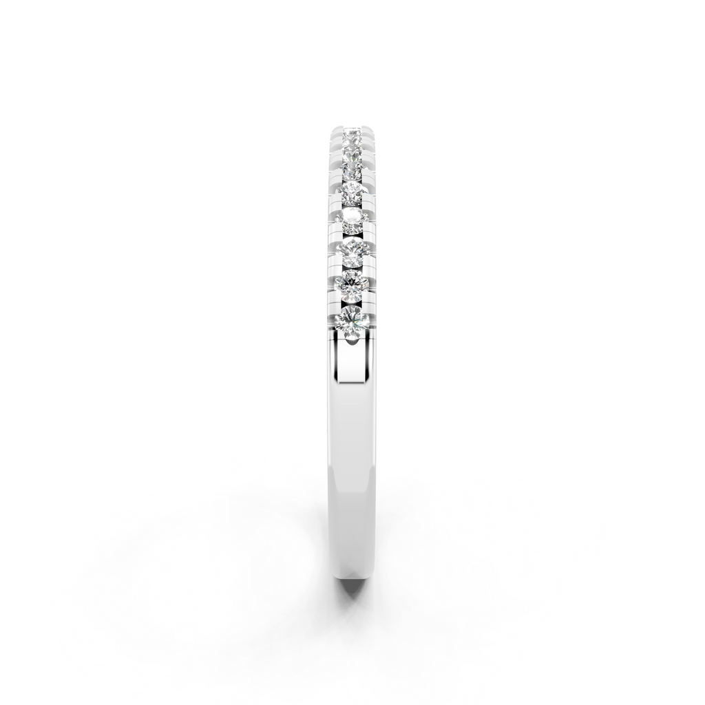 Simple Round Brilliant Lab Grown Diamond Stacking Ring for Girlfriend