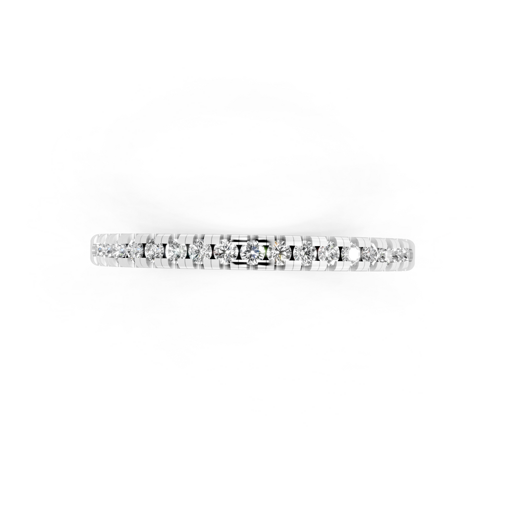 Simple Round Brilliant Lab Grown Diamond Stacking Ring for Girlfriend
