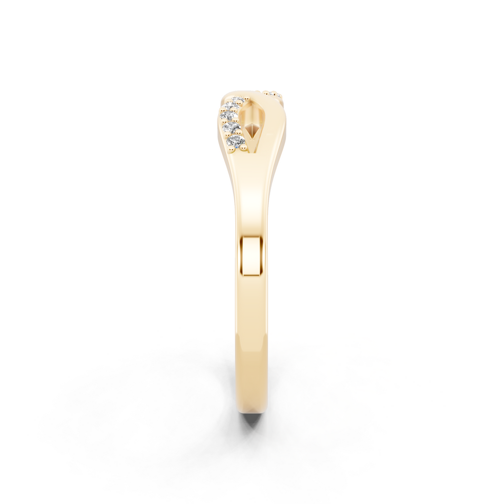 Elegant Interlace Brilliant Lab Grown Diamond Statement Ring in White, Yellow & Rose Gold Tone