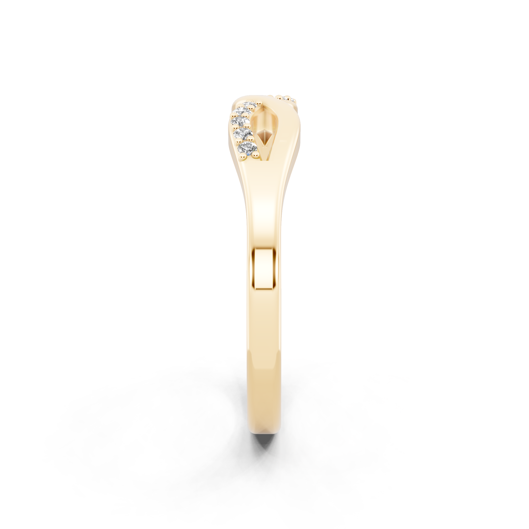 Elegant Interlace Brilliant Lab Grown Diamond Statement Ring in White, Yellow & Rose Gold Tone