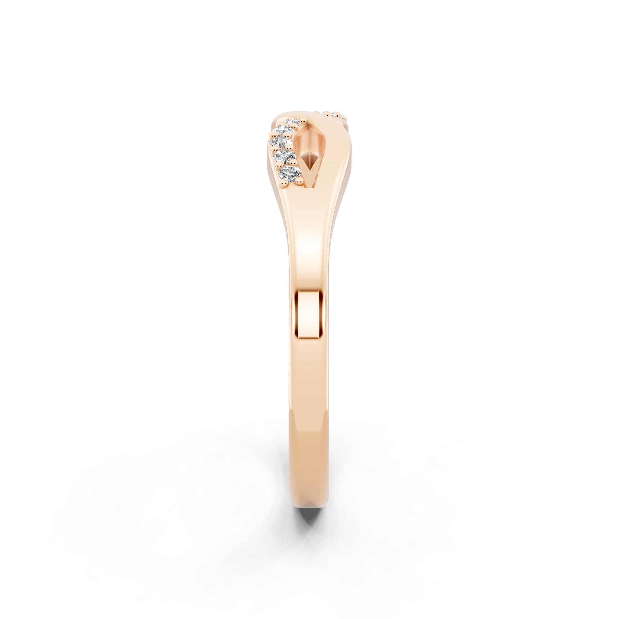 Elegant Interlace Brilliant Lab Grown Diamond Statement Ring in White, Yellow & Rose Gold Tone