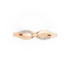 Elegant Interlace Brilliant Lab Grown Diamond Statement Ring in White, Yellow & Rose Gold Tone