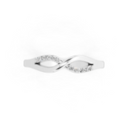 Elegant Interlace Brilliant Lab Grown Diamond Statement Ring in White, Yellow & Rose Gold Tone