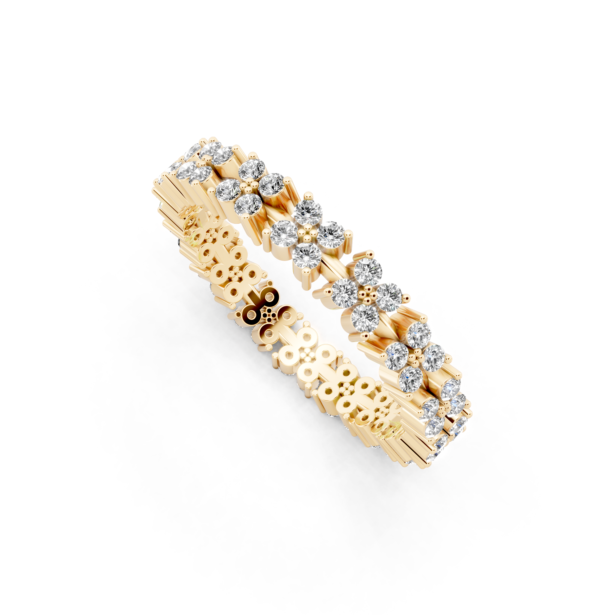 Aurielle Round Cut Lab Grown Diamond Eternity Wedding Band Ring for Women