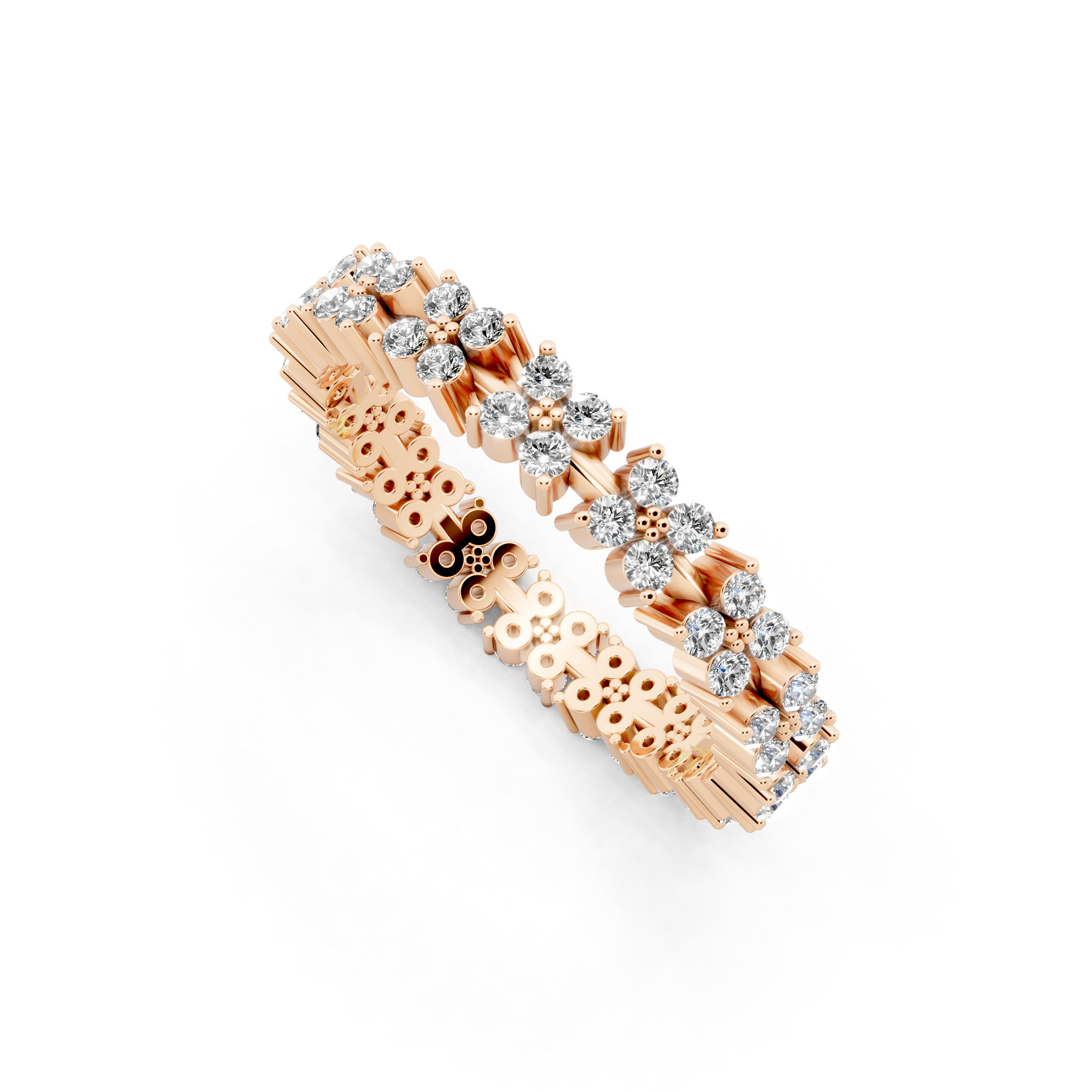 Aurielle Round Cut Lab Grown Diamond Eternity Wedding Band Ring for Women