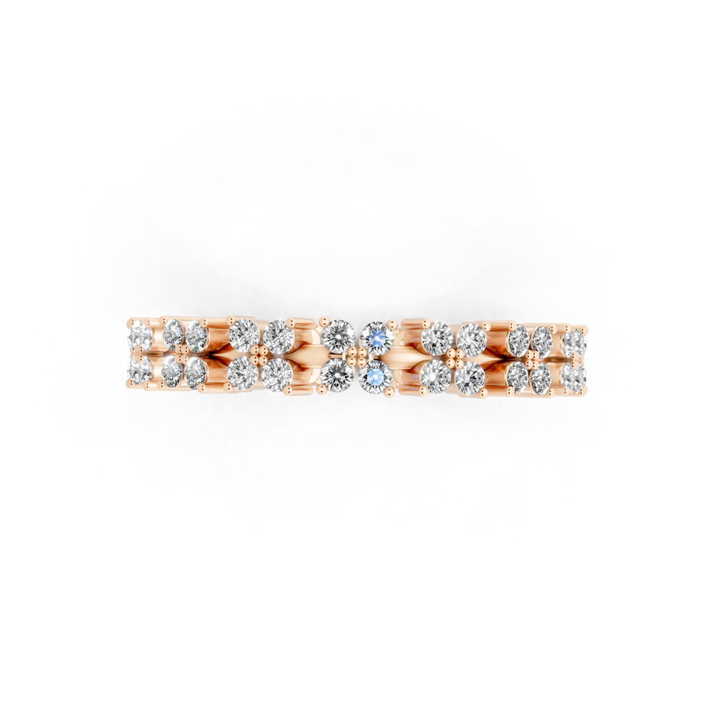 Aurielle Round Cut Lab Grown Diamond Eternity Wedding Band Ring for Women