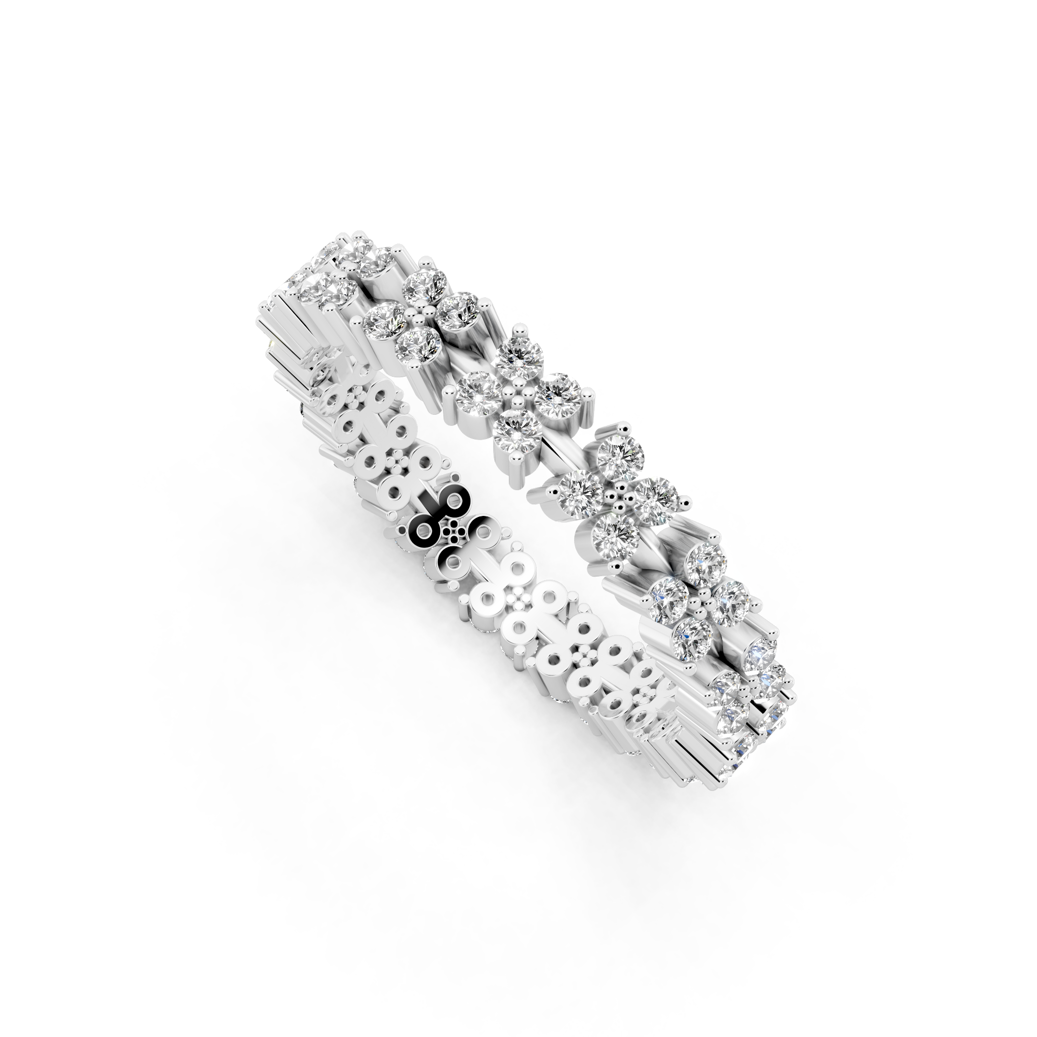 Aurielle Round Cut Lab Grown Diamond Eternity Wedding Band Ring for Women