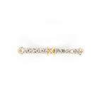 Modern Gold Tone Round Lab Grown Diamond Crossover Ring