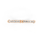 Modern Gold Tone Round Lab Grown Diamond Crossover Ring