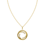 Lunelle Orbit Swirl Lab Grown Diamond Pendant Necklace in 10KT Gold