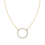 Aveline Laurel Halo Lab Created Diamond Pendant Necklace in Gold