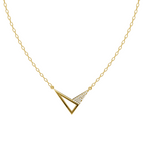 Aurevine Pave Chevron Lab Grown Diamond Pendant Necklace for Women