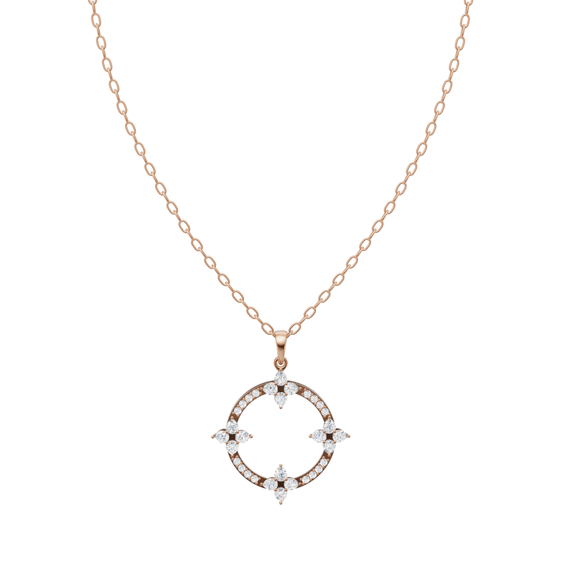 Elegant Celestial Halo Lab Grown Diamond Pendant Necklace for Her