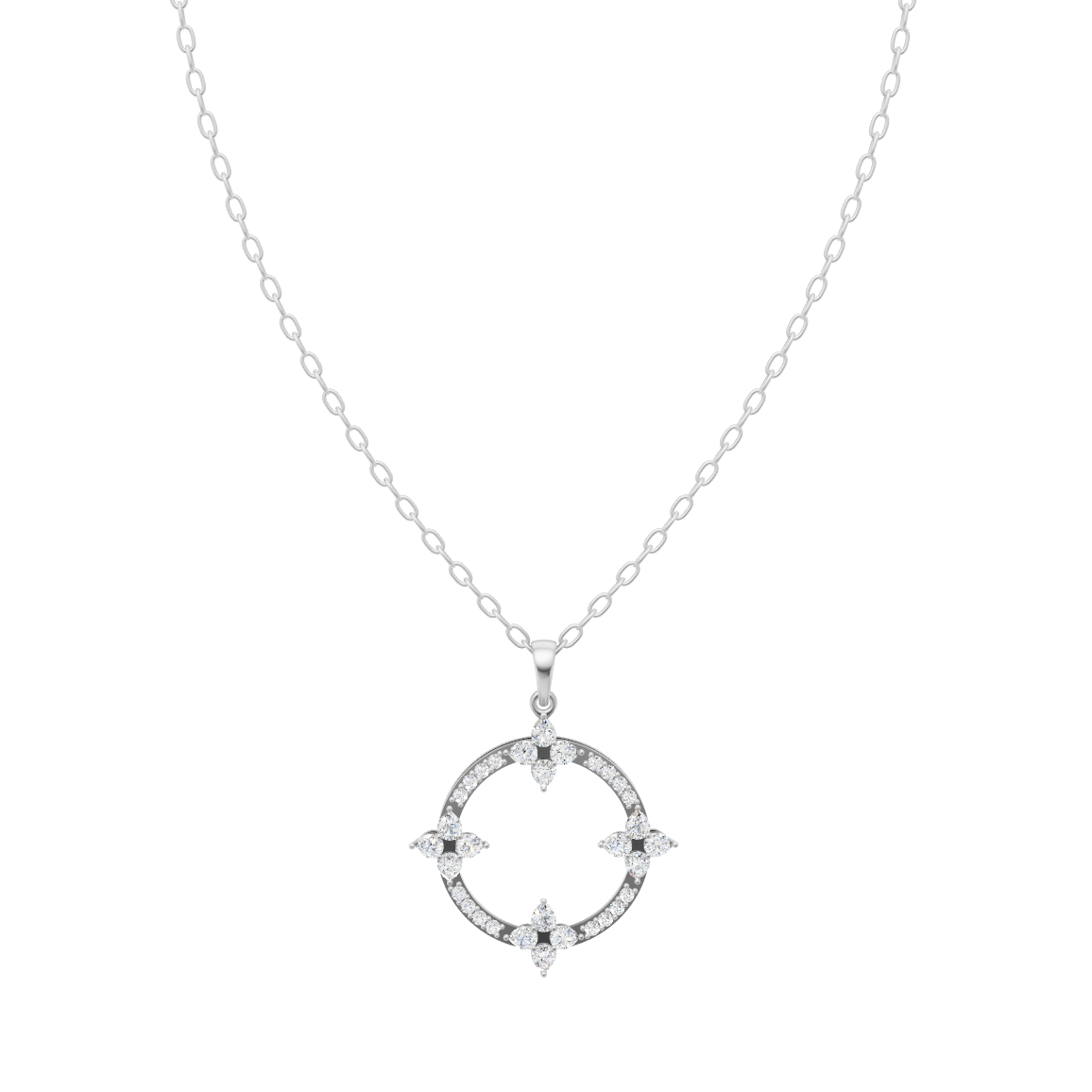 Elegant Celestial Halo Lab Grown Diamond Pendant Necklace for Her