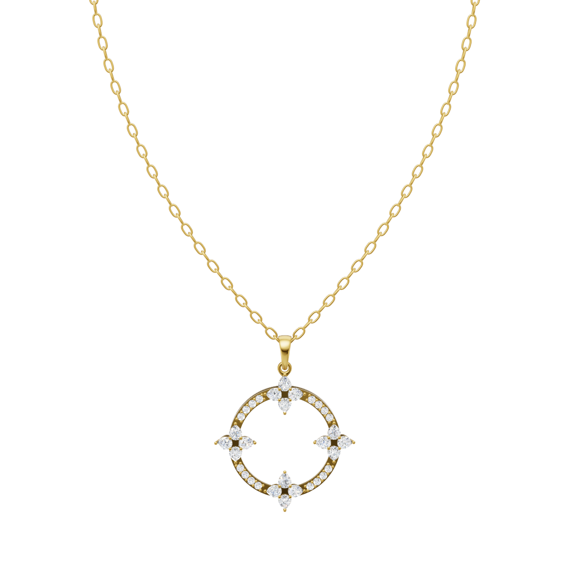 Elegant Celestial Halo Lab Grown Diamond Pendant Necklace for Her