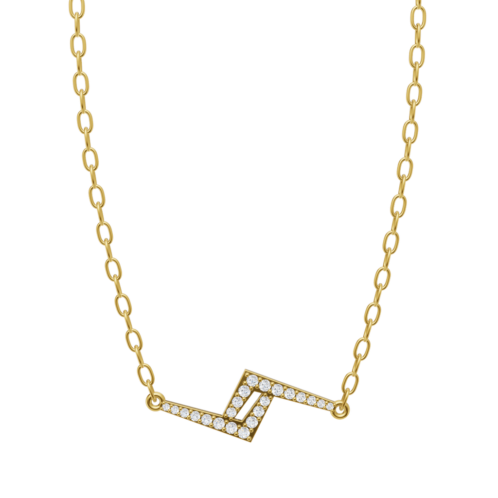 Elegant Angular Line Lab Grown Diamond Pendant Necklace for Luxury Styling