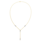 Premium Marquise Cut Station Y-Necklace in Gold with Lab Created Diamonds