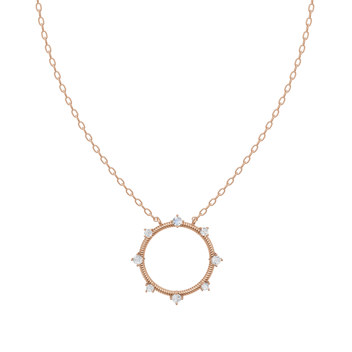 Modern Halo Lab Created Diamonds Pendant Necklace with Star-Inspired Sparkle