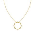 Modern Halo Lab Created Diamonds Pendant Necklace with Star-Inspired Sparkle