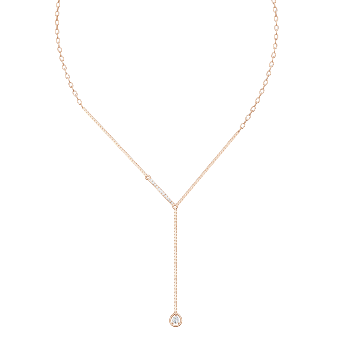 Luxury Pear Pendant Lariat Necklace for Daily Wear Jewelry