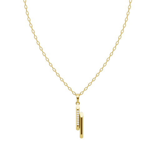 Premium Heartlink Pave Accent Pendant Necklace for Women