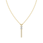 Aurelia Emerald Line Drop Lab Created Diamond Necklace for Anniversary Gift
