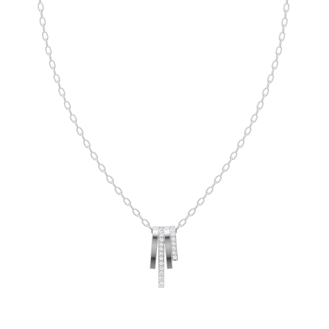 Luxury Cascade Pendant Necklace for Women in 10 or 14 or 18K Gold