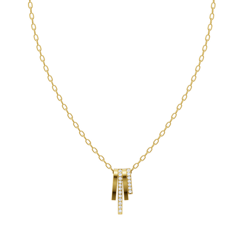 Luxury Cascade Pendant Necklace for Women in 10 or 14 or 18K Gold