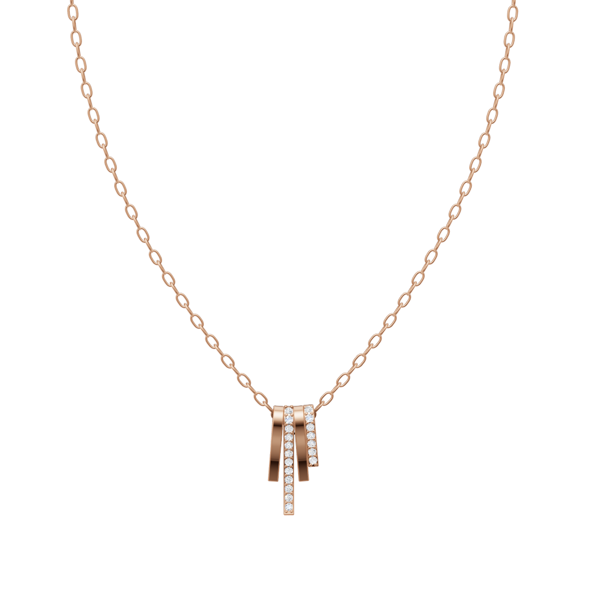 Luxury Cascade Pendant Necklace for Women in 10 or 14 or 18K Gold