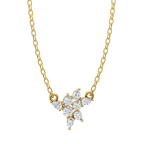Celestine Cluster Pendant Necklace with Round Brilliant Lab Grown Diamonds