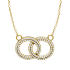 Elegant Pave Circle Link Lab Grown Diamond Pendant Necklace for Contemporary Gifting