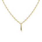 Minimal Pave Edge Pendant Necklace for Luxury Styling with Round Brilliant Lab Created Diamonds