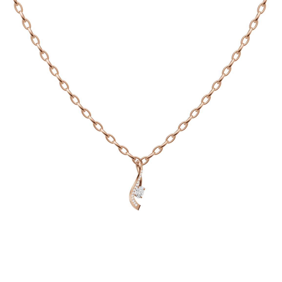 Modern Oval Cut Lab Grown Diamond Pendant Necklace for Everyday Luxury